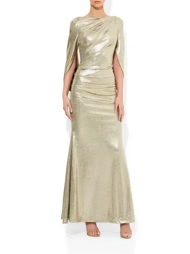 Lana Mink Metallic Gown