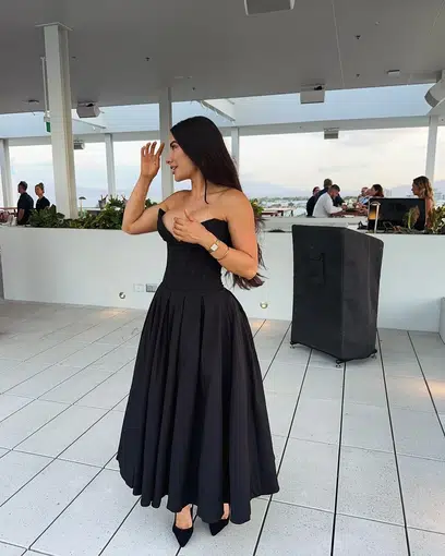 Hire HOUSE OF CB Lady Black Strapless Midi Dress – TheOnlyDress Hire