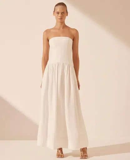 Shona Joy Blanca Dress New With Tags Shona Joy Blanca Lace Up Tiered Dress