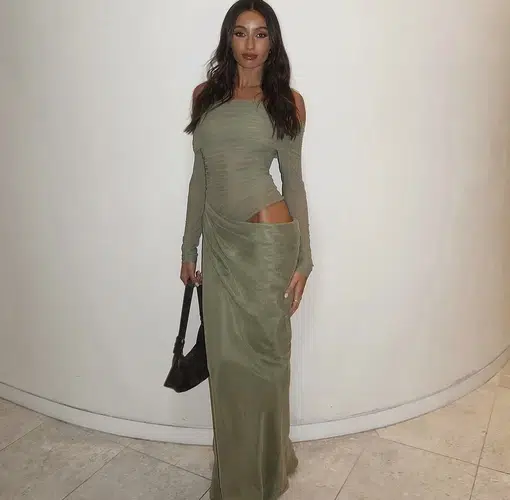 BENNI YASMIN OFF SHOULDER MINI - PISTACHIO main image 0