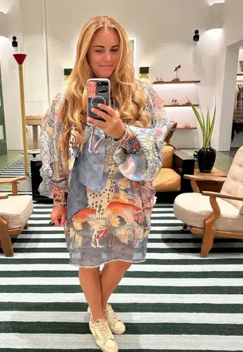 Zimmermann Illustration Billow Shift Mini Dress Eden Garden