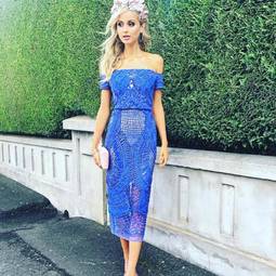 embroidered tulle midi dress