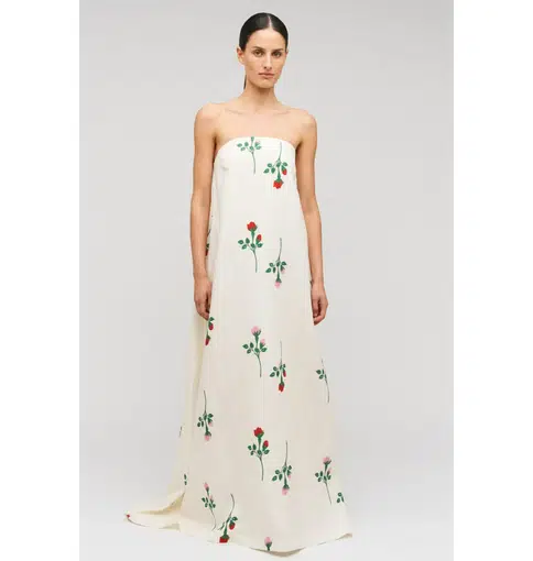 Rosebud Daygown with Cross White