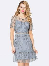 Alannah Hill Glamorous Girl Dress Blue Size 12