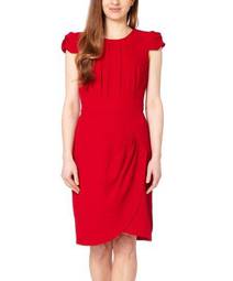 Fever London Bordeaux Cap-sleeve Dress Red Size 10