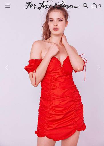for love and lemons jackson shirred mini dress