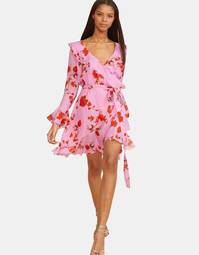 Cynthia Rowley Malibu Ruffle Dress Pink Size XS