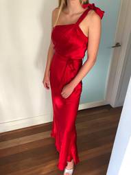 Eileen Kirby Red off-the-shoulder gown dress size 10