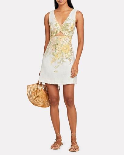 Zimmermann Amelie cut out short dress