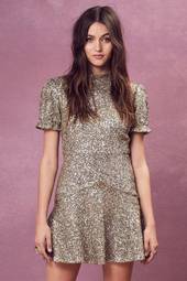 FOR LOVE AND LEMONS ELOISE PARTY DRESS Gold - size 12