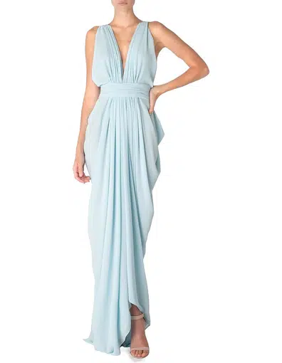Carla Zampatti Aqua Gown Blue Size 8 | The Volte