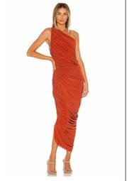 Norma Kamali Diana Gown Burnt Orange Size 10 (M)