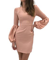 Rebecca Vallance Ambrosia Gather Sleeve Mini Pink Dress size 6
