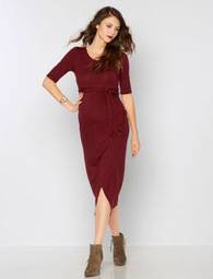 Isabella Oliver 3/4 sleeve dress in burgundy size 16