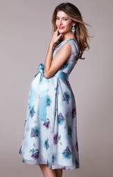 TIFFANY ROSE Maya Gown - Dusky Blue Floral Size 14