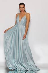 J'Adore JX2106 Gown Blue Size 10