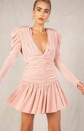 misha janelle pleated dress