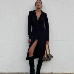 With Jéan Stevie Dress - Black - Small