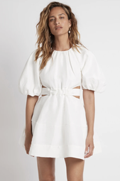 Aje Psychedelia Cut Out Mini Dress White Size 6