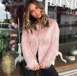 Unreal Fur Jacket Pink Size 12