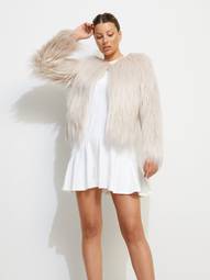 Unreal Fur Unreal Dream Jacket Nude Size 12