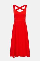Karen Millen red crossback dress Size 10