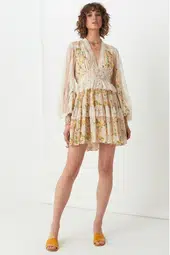 Spell x Lisa Danielle Garden Rose Mini Dress Print Size 8