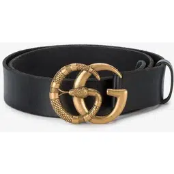 Gucci GG Snake Buckle Belt Black Size 80cm 