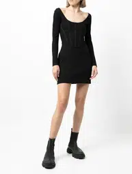 Dion Lee Corset Style Mini Dress Black Size 8