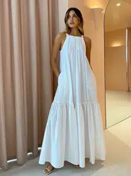 Joslin Lottie Cotton Maxi Dress White Size 10