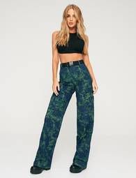 I. AM. GIA Sinead Pants - Green Tiger 