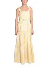 Rebecca Vallance Rousseau Tie Maxi Dress Print Size 8