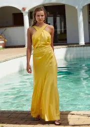One Fell Swoop Zion Maxi Dress Yellow Size 8