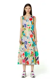 Gorman Flower in Fauve Tiered Dress Print Size 8