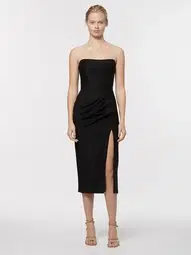 Manning Cartell Midi Term Strapless Dress Black Size 8