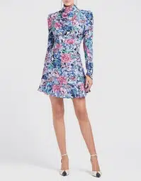 Rebecca Valance La Violette Mini Dress Print Size 8