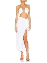 Natalie Rolt Bellini Crop Top and Skirt Set White Size 8