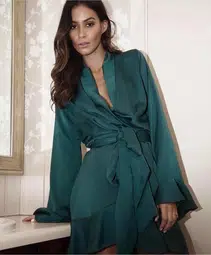 Sofia The Label Wrap Dress Emerald Size 8