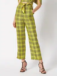 Scanlan Theodore Plaid Trousers Print Size 8 