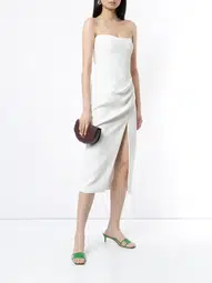 Manning Cartell Hit Predictor Strapless Midi Dress White Size 6