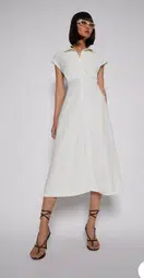 Scanlan Theodore- Crepe Knit Shirt Dress- 8