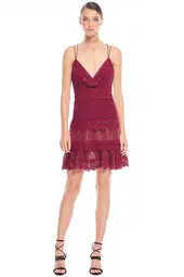  Talulah Shadow Dance Crossover Mini Dress Red Size 8