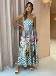 Alemais Emma Gale Sundress Dress Print Size 6