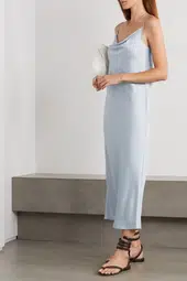 Max Mara Leisure Gaetana Slip Midi Dress Blue Size 14