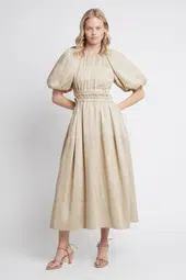 Aje Euphoria Cutout Dress Cream Size 16