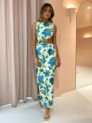 Sir the Label Alexandre Knot Dress Floral