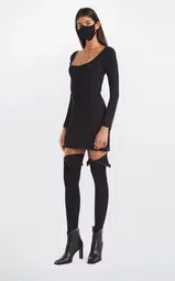 Dion Lee Rib Corset Mini Dress Black