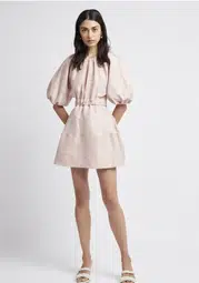 Aje Psychedelia Cut Out Mini Dress Blush Pink