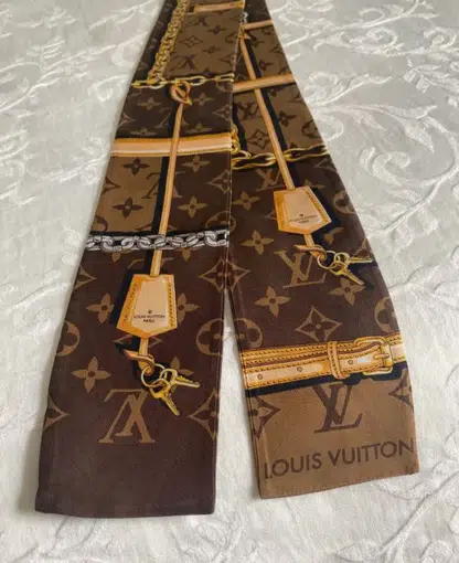 Louis Vuitton Unlocked Silk Bandeau - Brown Scarves and Shawls, Accessories  - LOU797452