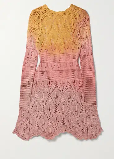 PINK×YELLOW【THE ATTICO】 ピンク×黄 tie-dye crochet knit